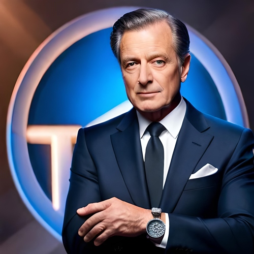 A TV game show presenter