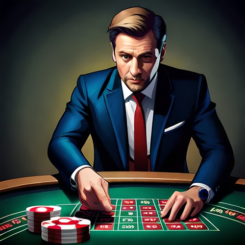 A casino player at a table, without a VPN