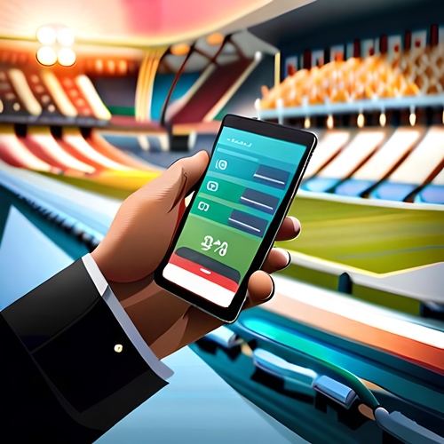 A hand holding an Exchange Betting app