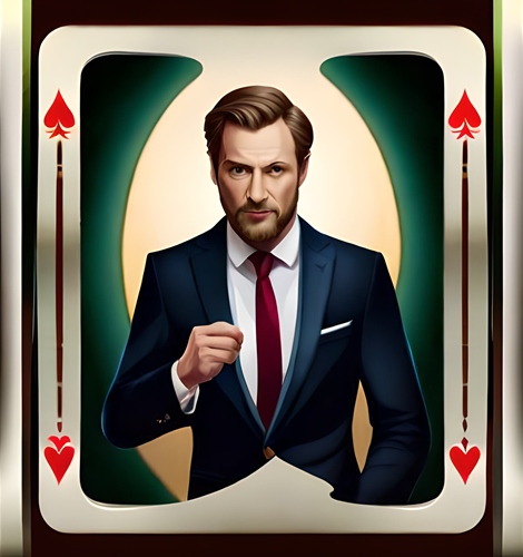 A man inviting people to play online scratch card games